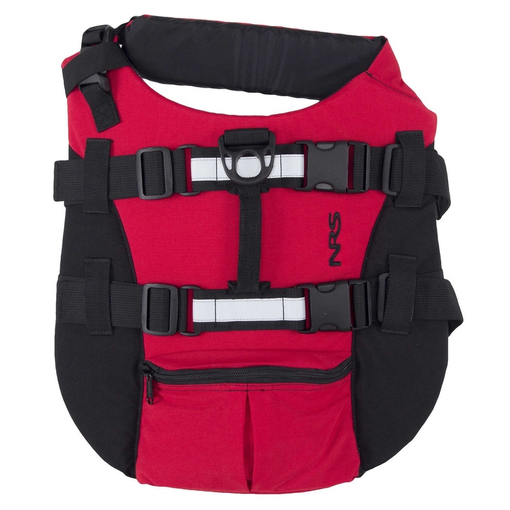 NRS Red Dog Life Jacket Vest - Secure Floatation for Dogs